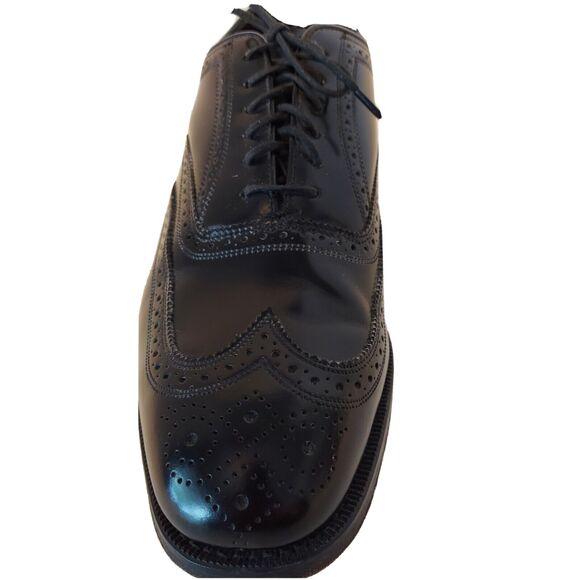 FLORSHEIM Men\'s BLACK 10.5 Oxford Shoe Leather Brogue Wingtip 540575 main image 9